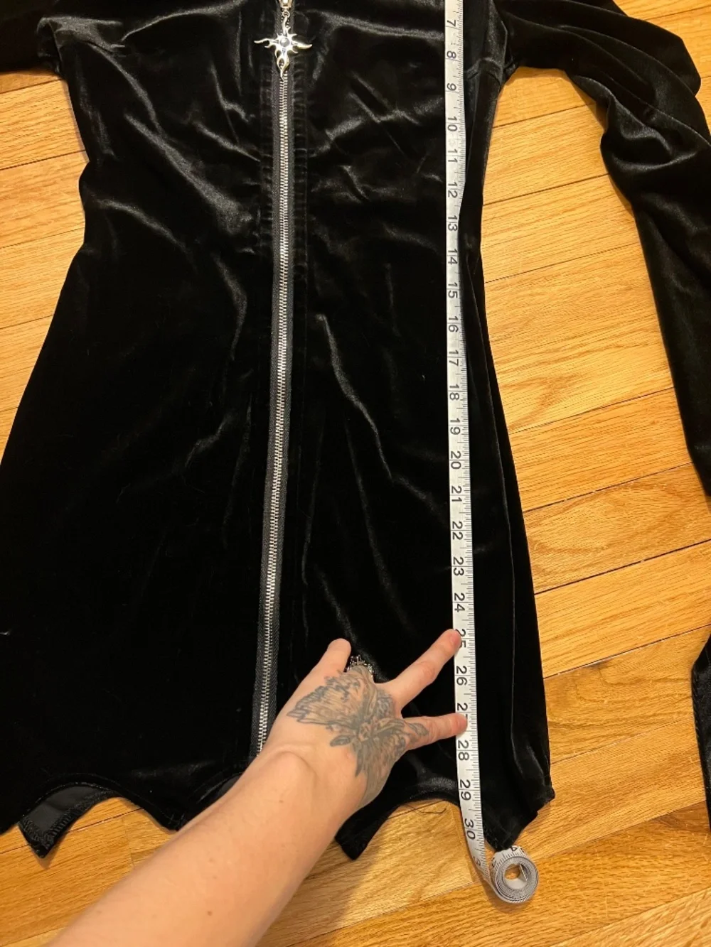 Dark in Love Velvet Cat Ear Dress - Picture 6 of 11